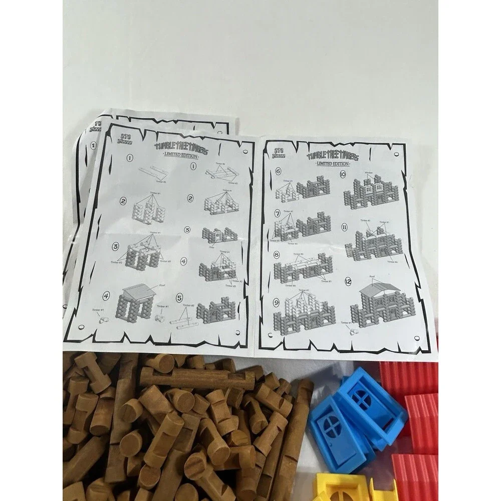 Tumble Tree Timbers  373 Piece Wood Set Limited Edition w/ Guide Lincoln Logs